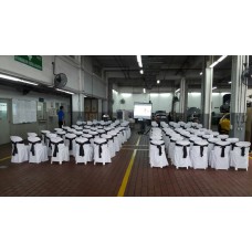 Plastic chair with cover